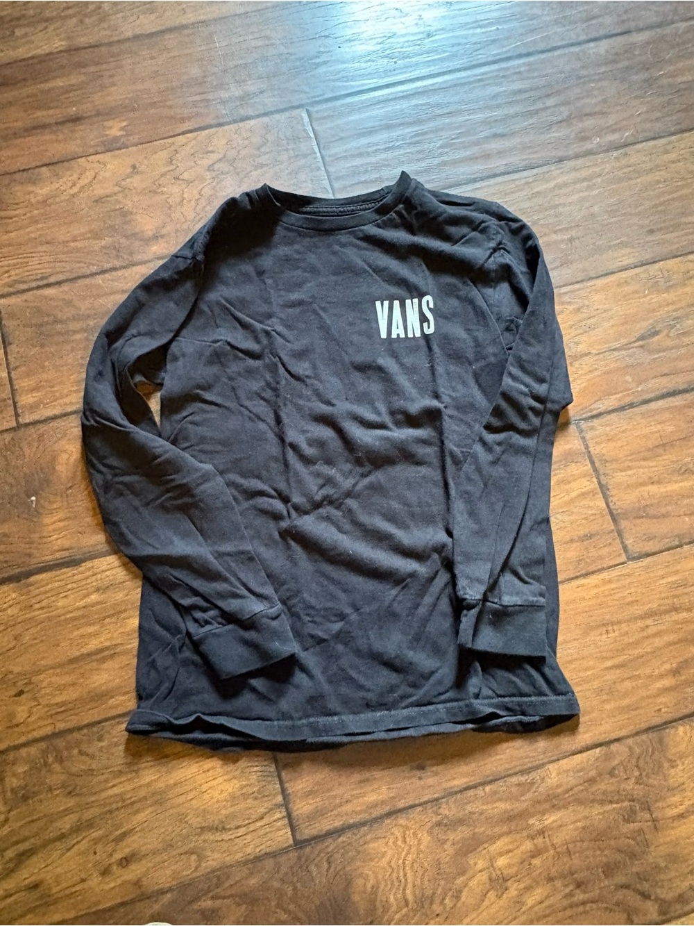 Vans Black Long Sleeve Logo Tee for Women